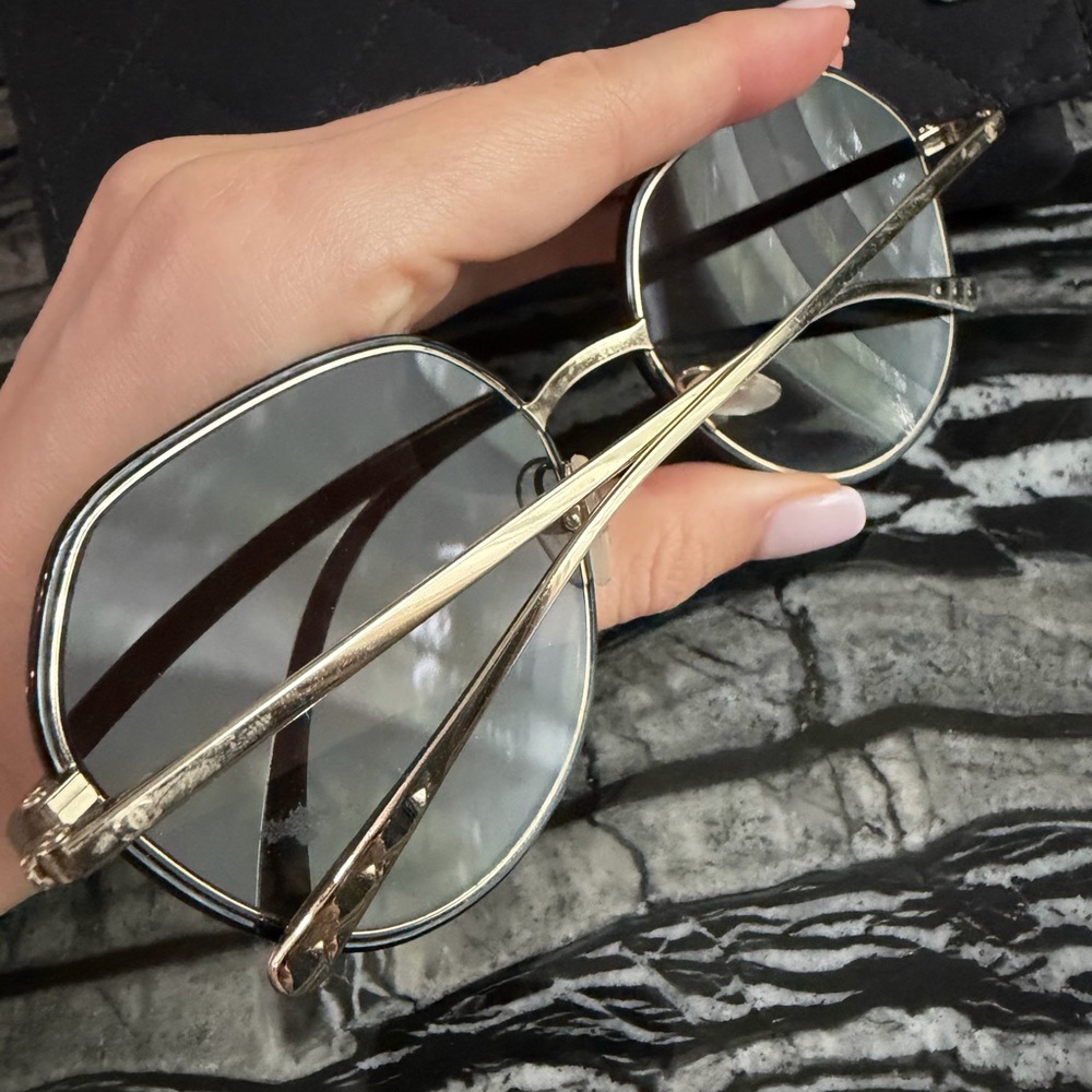 Chanel Silver Frame Sunglasses - image 8